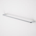 Caroma Contura II 820mm single towel rail in chrome, wall-mounted with sleek rounded ends