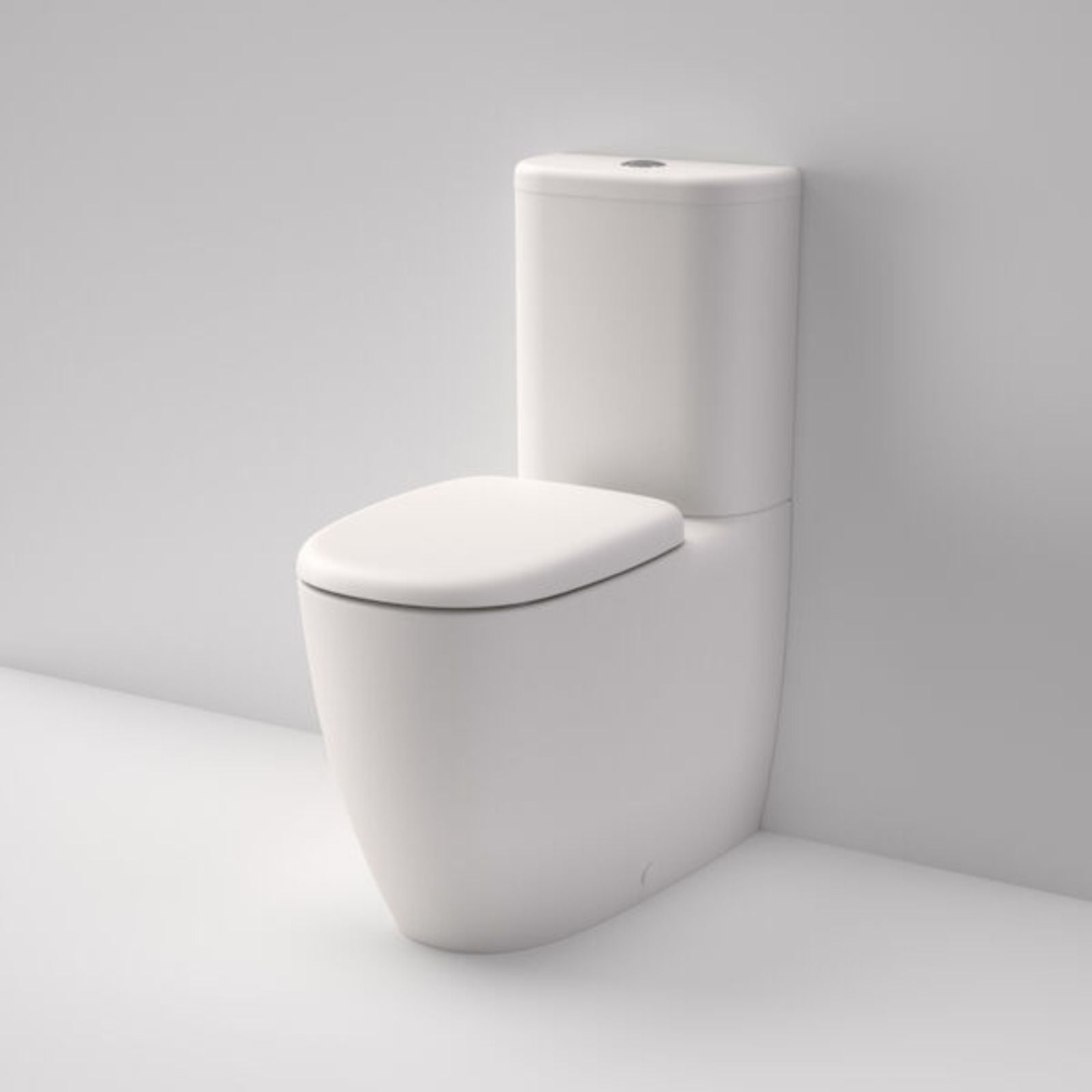 Caroma Contura II white close coupled toilet suite with rounded cistern and wall-faced pan