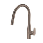 Caroma Contura II pull out sink mixer in brushed bronze, shown in a front view on white background