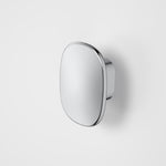 Caroma Contura II small chrome robe hook, wall-mounted in rounded oval shape