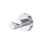 Caroma Cosmo chrome metal robe hook with round wall plate, polished chrome finish