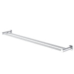 Caroma Liano II double towel rail 840mm in chrome, slim wall-mounted stainless steel bathroom accessory