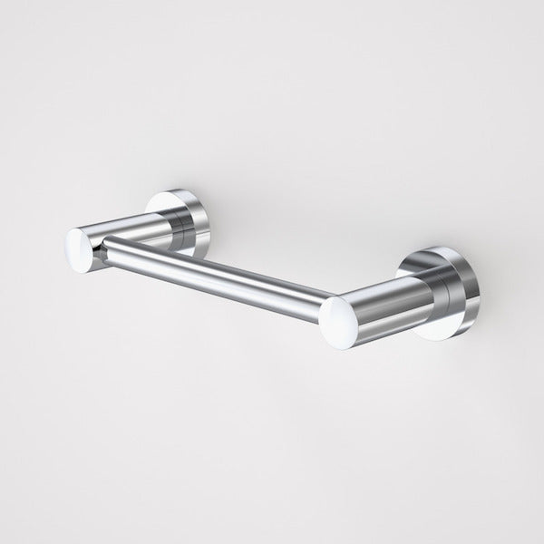Caroma Cosmo polished chrome metal hand towel rail, 235mm, wall-mounted with round fixings