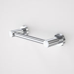 Caroma Cosmo polished chrome metal hand towel rail, 235mm, wall-mounted with round fixings