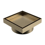Caroma Square Floor Waste 100mm Outlet Tile Insert - Brushed Brass