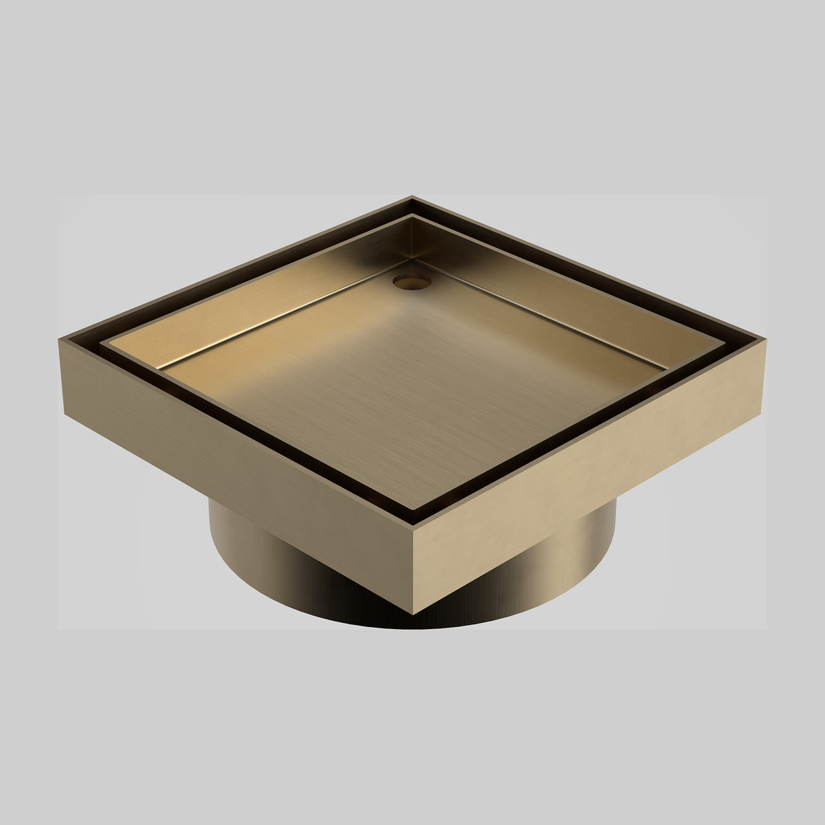 Caroma Square Floor Waste 100mm Outlet Tile Insert - Brushed Brass