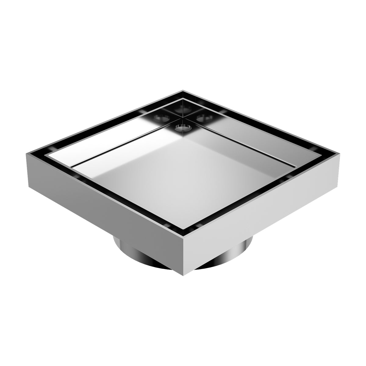 Caroma Square Floor Waste 80mm Outlet Tile Insert - Chrome