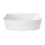 Caroma Urbane white back to wall freestanding bath, rectangular 1675mm, front view