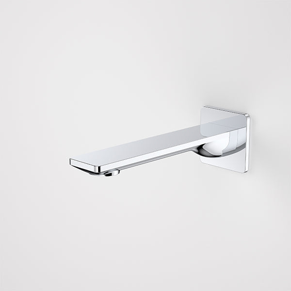 Caroma Urbane II chrome square wall-mounted basin/bath outlet spout with 180mm reach