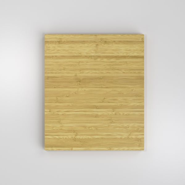 Caroma Urbane II bamboo chopping board, rectangular natural finish, top view on white background