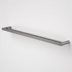 Caroma Urbane II double towel rail in gunmetal, 825mm, wall-mounted slim modern bathroom accessory