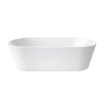 Caroma Urbane II white freestanding oval bath, front view