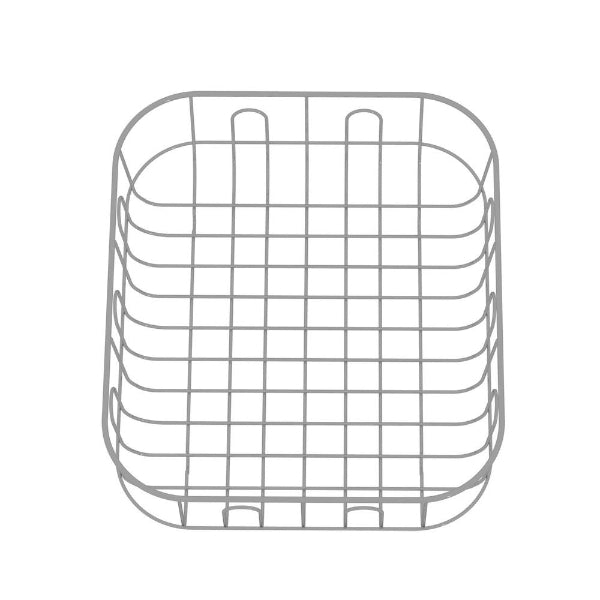 Clark Polar stainless steel square draining basket in front view