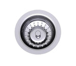 Clark round stainless steel sink basket waste, top view