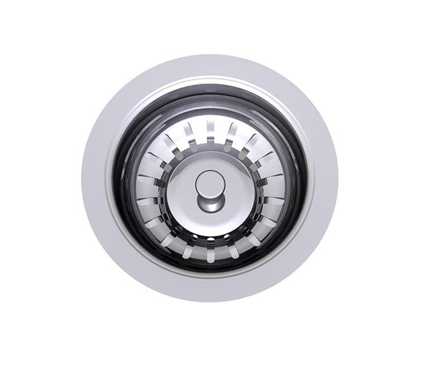 Clark Vital stainless steel basket waste, round top view