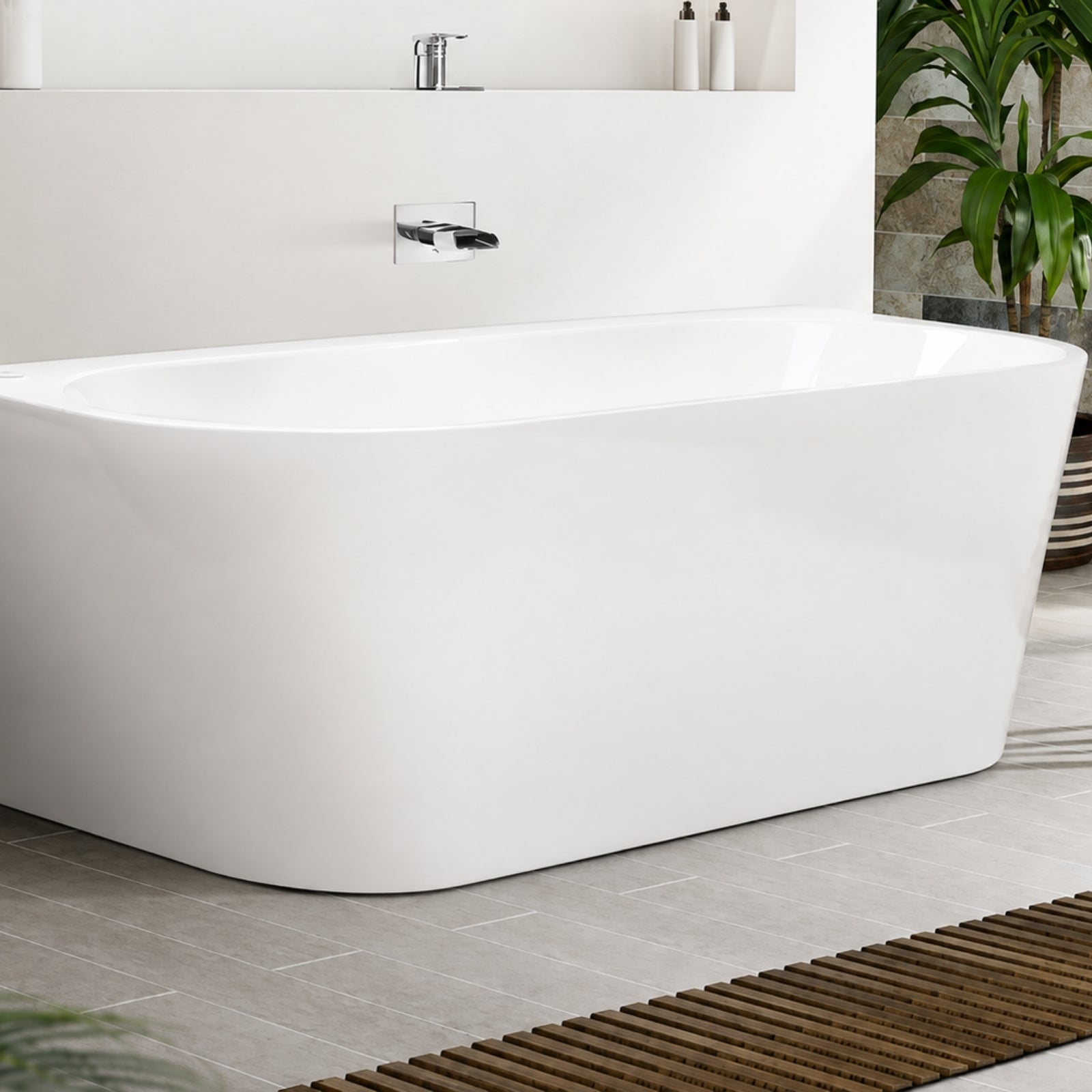 Decina Alegra Back to Wall Freestanding Bath 1700mm