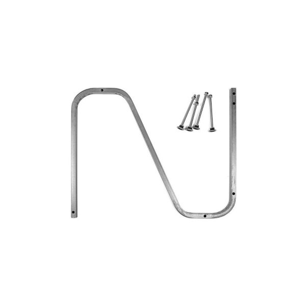 Decina Ezi Frame bath support, galvanised steel frame with adjustable legs, centre waste, on white background