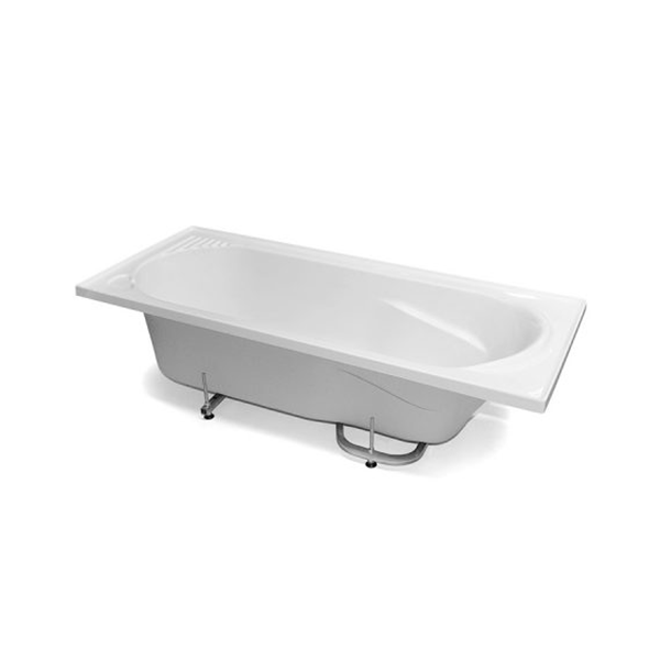 Decina Ezi Frame bath support under rectangular bath, white galvanised steel frame with adjustable legs, product view