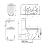 Fienza Alix Extra Height Back-to-Wall Toilet Suite With Slim Seat