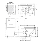 Fienza Empire Back-to-Wall Toilet Suite With Slim Seat