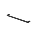 Fienza Empire Slim single towel rail, 600mm, matte black, slim rounded wall-mounted bar