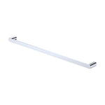 Fienza Empire Slim single towel rail 800mm in chrome, with slim rounded stainless steel design and wall brackets