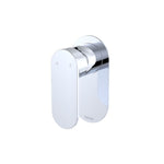 Fienza Empire Slim wall mixer with oval plate in chrome, single-lever wall-mounted tap for shower or bath