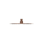 Fienza Kaya round 250mm shower head in brushed copper, slim overhead rain head side view