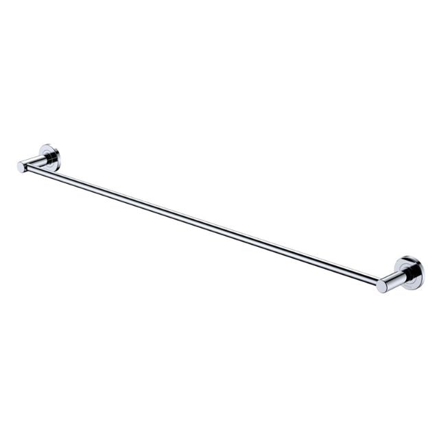 Fienza Kaya 900mm chrome single towel rail with concealed round wall mounts