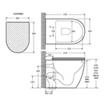 Fienza Koko Tornado Flush Wall-Faced Toilet Suite Matte White