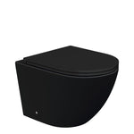 Fienza Koko Tornado Flush Wall Hung Toilet Suite Matte Black