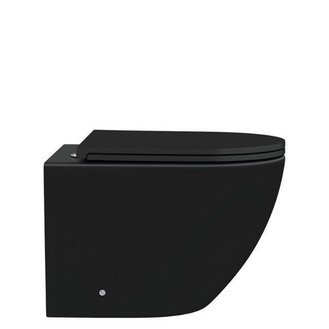 Fienza Koko Tornado Flush Wall Hung Toilet Suite Matte Black