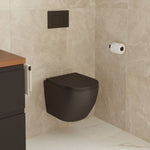 Fienza Koko Tornado Flush Wall Hung Toilet Suite Matte Black