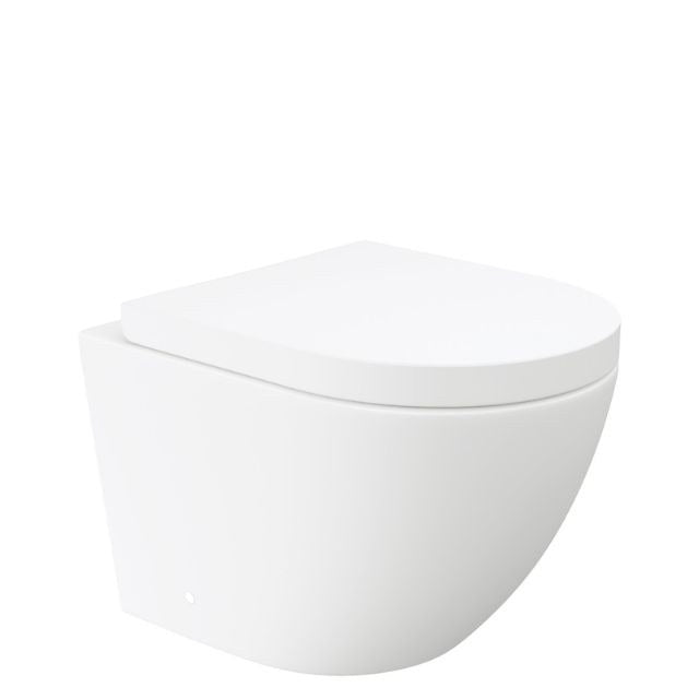 Fienza Koko Tornado Flush Wall Hung Toilet Suite Matte White