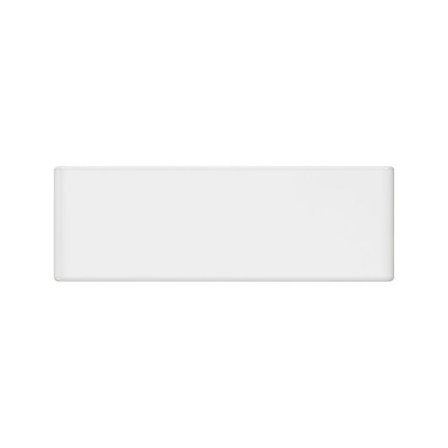 Fienza Olivia medium butler sink, gloss white fire clay ceramic, flat-front view against white background
