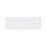 Fienza Olivia medium 760 reversible butler sink, gloss white fire clay, fluted front view