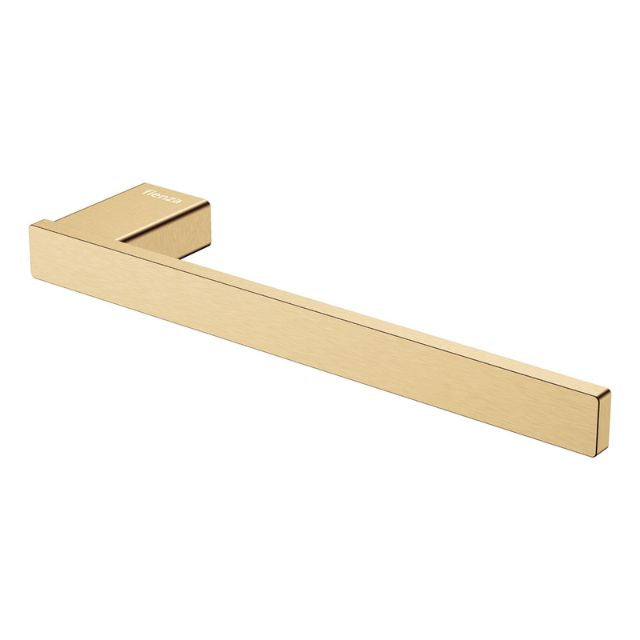 Fienza Tono 250mm hand towel holder in urban brass, rectangular wall-mounted bathroom accessory