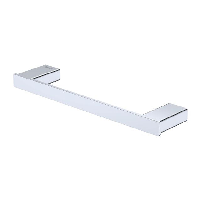 Fienza Tono 300mm single hand towel rail in chrome, rectangular wall-mounted bathroom holder
