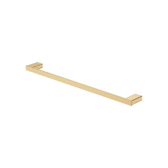 Fienza Tono single towel rail in urban brass, 610mm rectangular wall-mounted bathroom rail