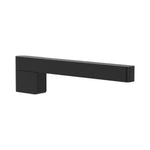Fienza Tono matte black wall-mounted swivel bath outlet with slim square spout profile