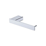 Fienza Tono chrome toilet roll holder, 165mm rectangular wall-mounted bathroom accessory