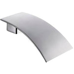 Fienza Vienna chrome waterfall bath outlet, wall-mounted curved spout with wide flat top view
