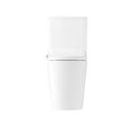 Lafeme Catania white extra height rimless bidet toilet suite with matching cistern, front view