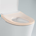 Lafeme Thea bidet toilet suite with heated seat detail and illuminated white toilet seat in close-up