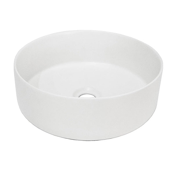 ADP Margot round above counter basin in gloss white ceramic with centre waste