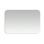 Marquis Base rectangular mirror with soft rounded corners, shown front on in a 750mm wide size