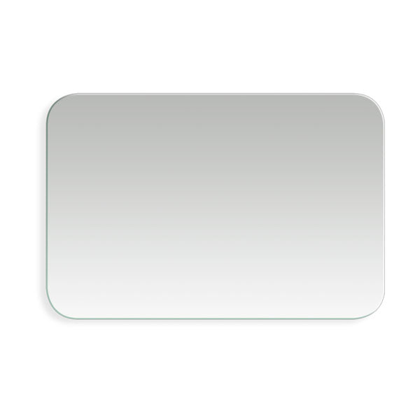 Marquis Base rectangular mirror with soft rounded corners, shown front on in a 750mm wide size