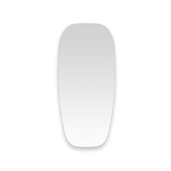 Marquis Luna oval wall mirror with soft curved edges, tall vertical design, shown front on white background