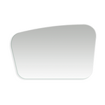 Marquis Solar Mirror, 600mm round wall mirror with soft curved edges, front view, clear glass finish