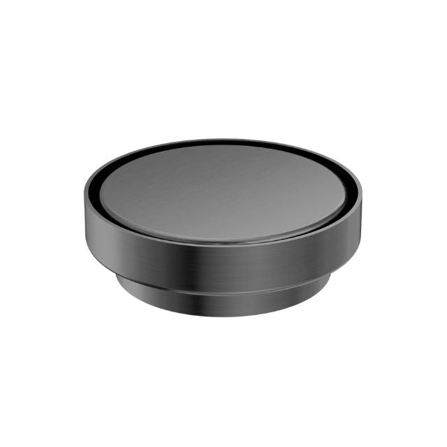 Nero round tile insert floor waste, gun metal finish, 130mm, 100mm outlet